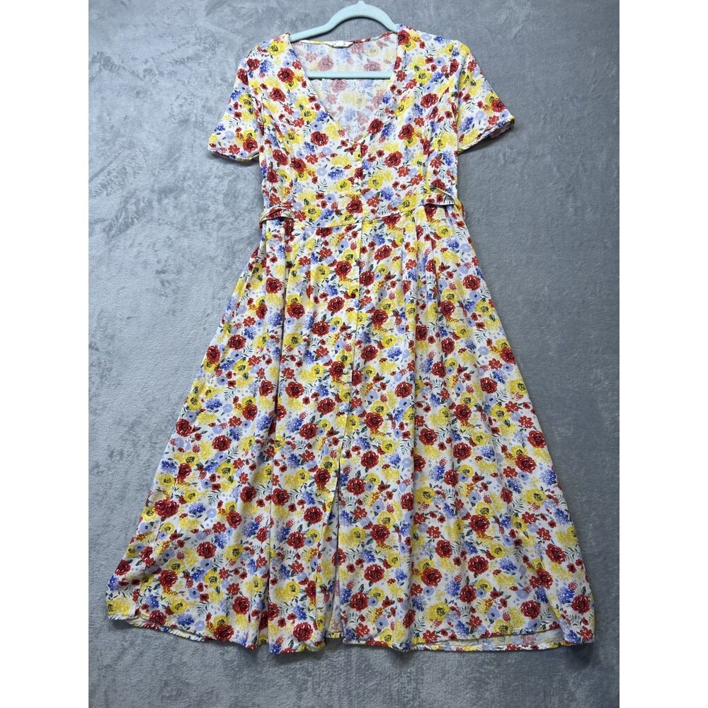 Springfield Summer Floral Midi Dress Size 6